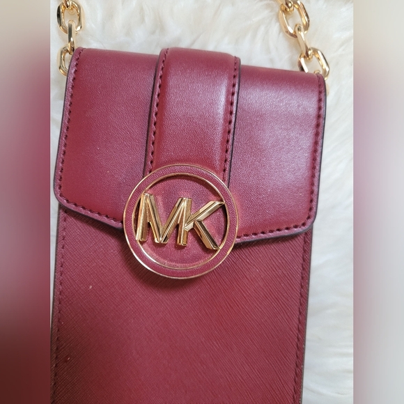 MICHAEL KORS CARMEN SMALL NS PHONE CROSSBODY BAG MULBERRY - Picture 3 of 7